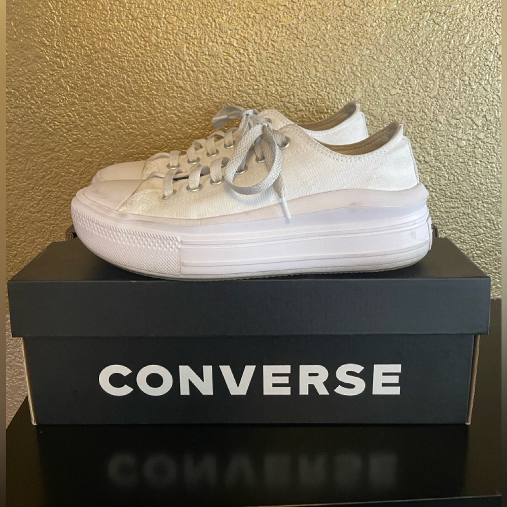 Converse Chuck Taylor All Star Move White Platform Sneakers